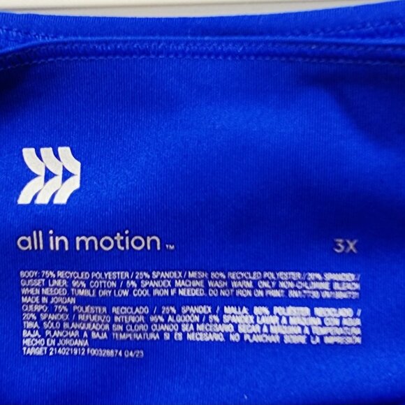 All In Motion Womens High-Waisted Blue Activewear Leggings plus Size 3X - Picture 2 of 10